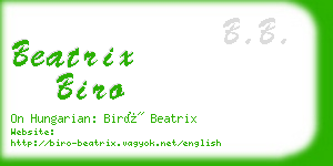 beatrix biro business card